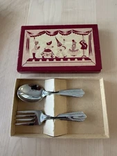 National Silver Company Two Piece Baby Fork & Spoon Set NIB