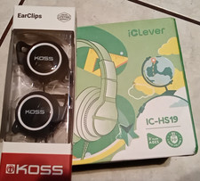 Koss-Headphones Ksc21 Koss Sportclip Portable Headphone IC-HS19 Blue  Red NEW