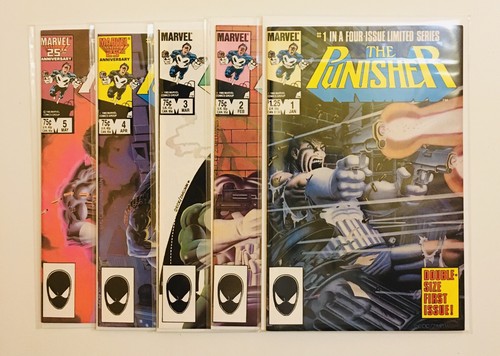 🔥Marvel 1986 Vintage The Punisher #1-#5, Complete Limited Series Set!🔥