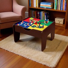 KidKraft 2-in-1 Activity Table with Board 200 Blocks Espresso NIB LEGO