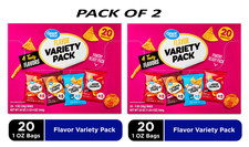 Great Value Tasty Chips Variety Pack, 1 oz, 20 Count pack of 2