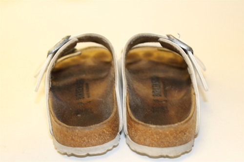 Birkenstock Germany Made Arizona Womens 6 37 White Birko-Flor Slides Sandals - Picture 15 of 24