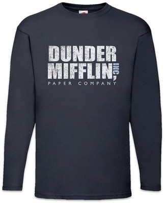 Dunder Mifflin Inc Langarm T-Shirt Angebot Paper Company The Sitcom Sign Logo