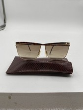 LAURA BIAGIOTTI 135 T 110/S 51 L Made Italy Vintage Sunglasses Gold Brown Black