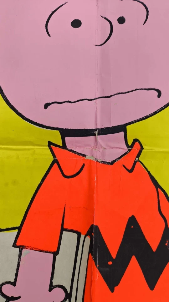 MANIFESTO poster 2F ARRIVA CHARLIE BROWNE peanuts fumetti cartoons 1969 H102 - Immagine 2 di 4