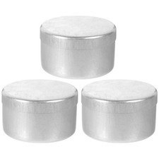  3 Pcs Labs Soil Weighing Holders Instrument Metal Storage Jars Small Round