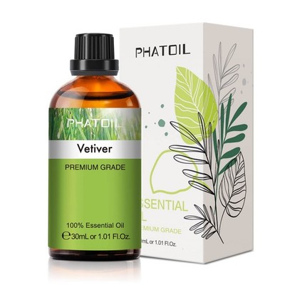 Vetiver Essential Oil, 1.01Fl.Oz 30ML PHATOIL Pure Essential Oil Singles for ...