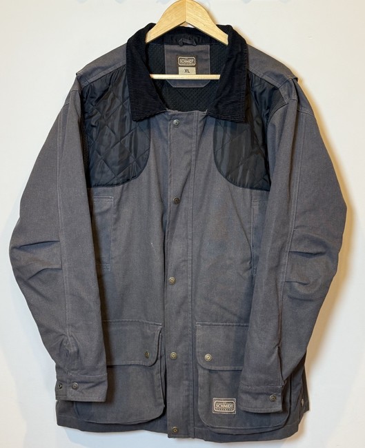 Schmidt Workwear Field Jacket Men's XL Gray Canvas Barn Coat Corduroy Collar