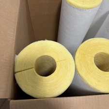 Pipe Insulation Tube, Fiberglass, Slit with Adhesive and Flap, 2 in Thick 3ft