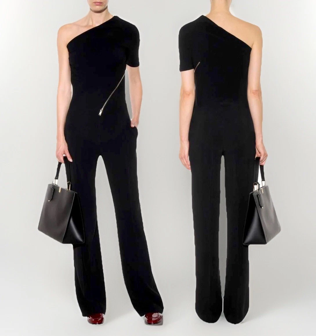 Stella McCartney — NWT‼️STELLA MCCARTNEY⚡️$1,650 Wide leg zipper detail jumpsuit one piece size 40