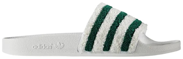 9 Mens Adidas Sweatband ADILETTE Slides Sandals White Green Flip Flops BB0124 42490₽