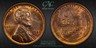 CACG MS-62 RB 1924-P Lincoln Cent, Frosty, Very Premium, Red-Brown specimen. Philadelphia Lincoln Wheat