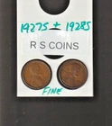 LOW  priced  LINCOLN  CENT  AUCTION   - 1927S  &  1928S  FINES -   RS COINS #55T