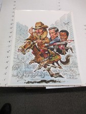 TV GUIDE Cover Portrait 1975 MCCLOUD Dennis Weaver cowboy Jack Davis cartoon art