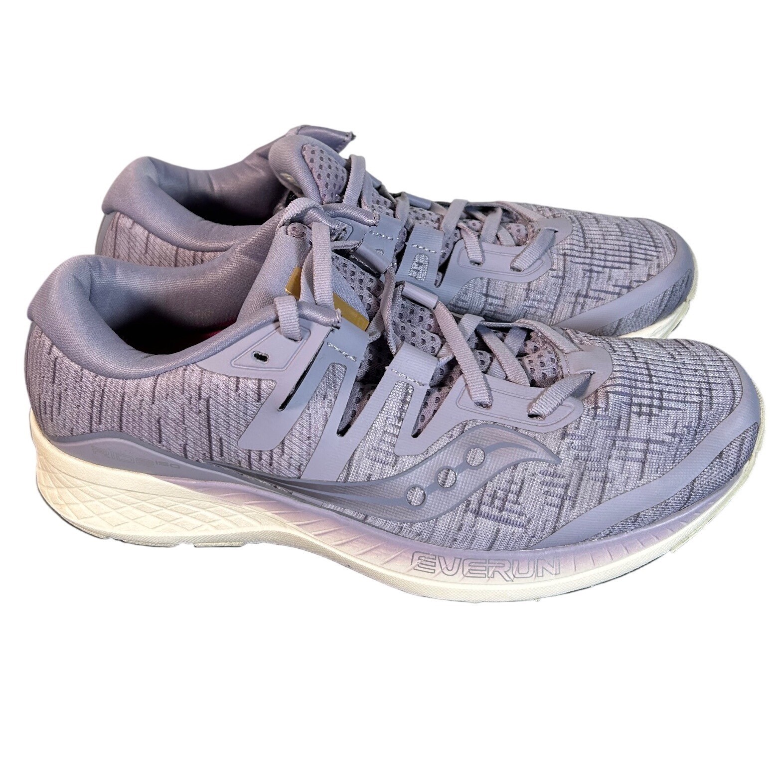 Saucony Ride ISO Running Shoes EVERUN ISOFIT Sneakers Size 10 Puple Lavender Jog thumbnail 5