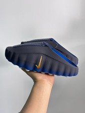 Nike Calm Mule Navy Gradient Gold Swoosh Foam Slip On Recovery Slippers HQ4307-4