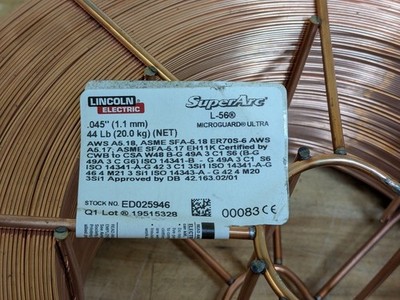 44 lb. Spool of Lincoln SuperArc L-56 MIG Welding Wire 0.045