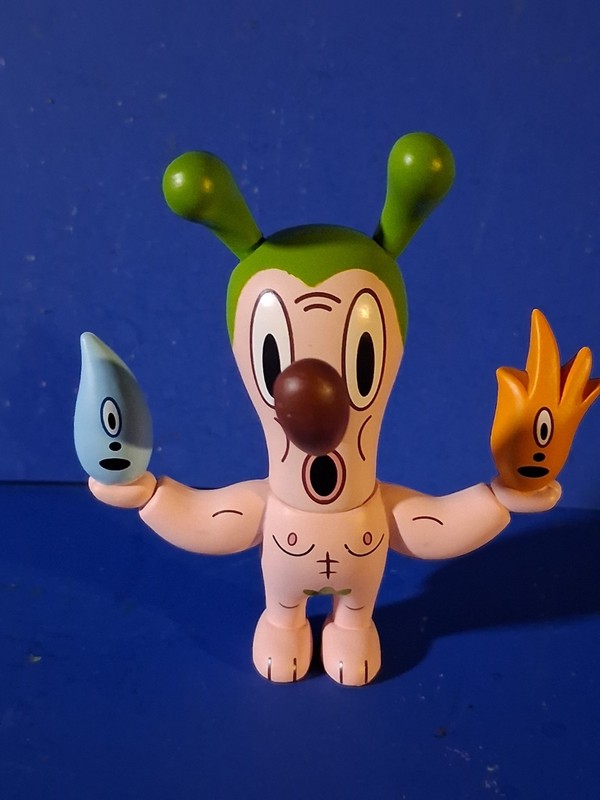 Gary Baseman Fire Water Bunny "Naked" Critter Box Vinyl Collectible Toy 2004
