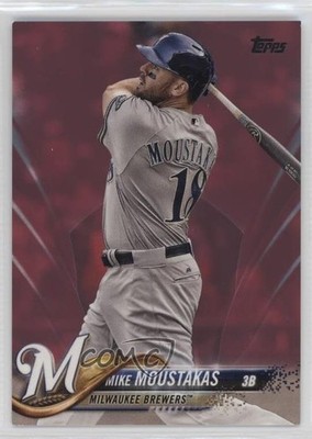 2018 Topps Update Mother's Day Hot Pink 19/50 Mike Moustakas #US55 6d9