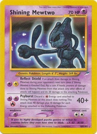ポケモンカードゲーム　Shining Mewtwo　英語版 109/105 Shining Mewtwo (109/105) Neo Destiny Unlimited​ - Near Mint