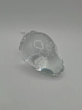 Vintage Glass Strawberry Paperweight 4 In Random Bubbles