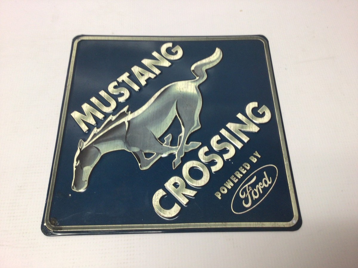 Ford Mustang Crossing Metal Sign 