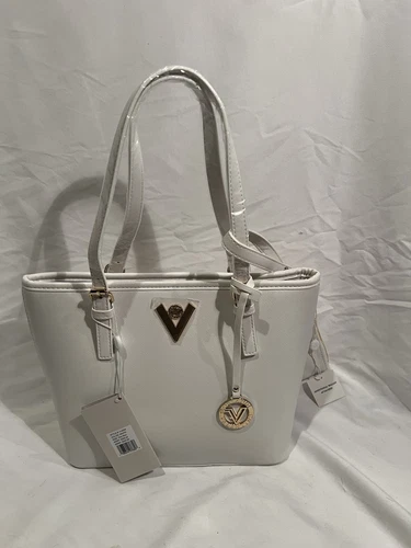 Borsa Valentino Orlandi Hobo bianca pelle vegan + portamonete nuova con etichetta (prezzo al pubblico $189)