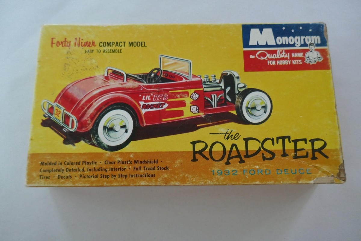 Vintage Car Model Kit 1961 Monogram Roadster 1932 Ford Deuce