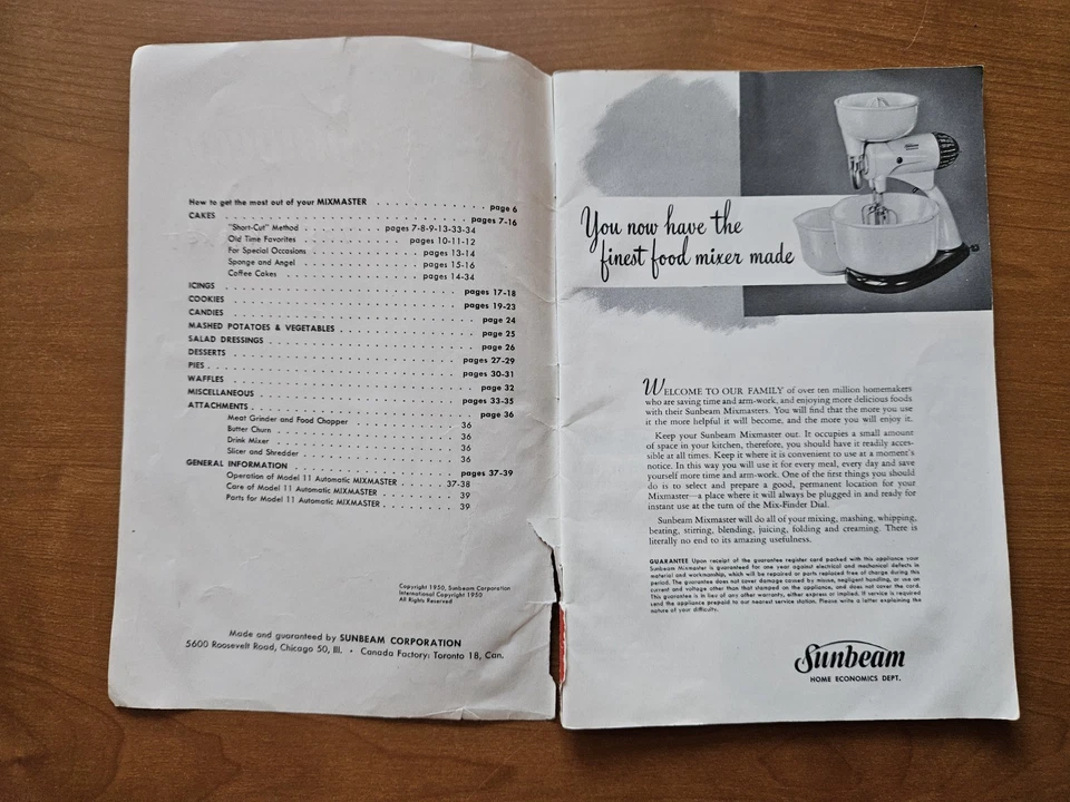 1950 How To Get The Most Out Of Your Sunbeam Mixmaster Recipes & Instructions - Image 2 of 4