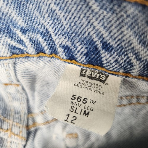 VTG Levi's Jeans Boys 12 Slim Orange Tab Relaxed 90s 565 Straight Leg Blue Denim - Picture 7 of 14
