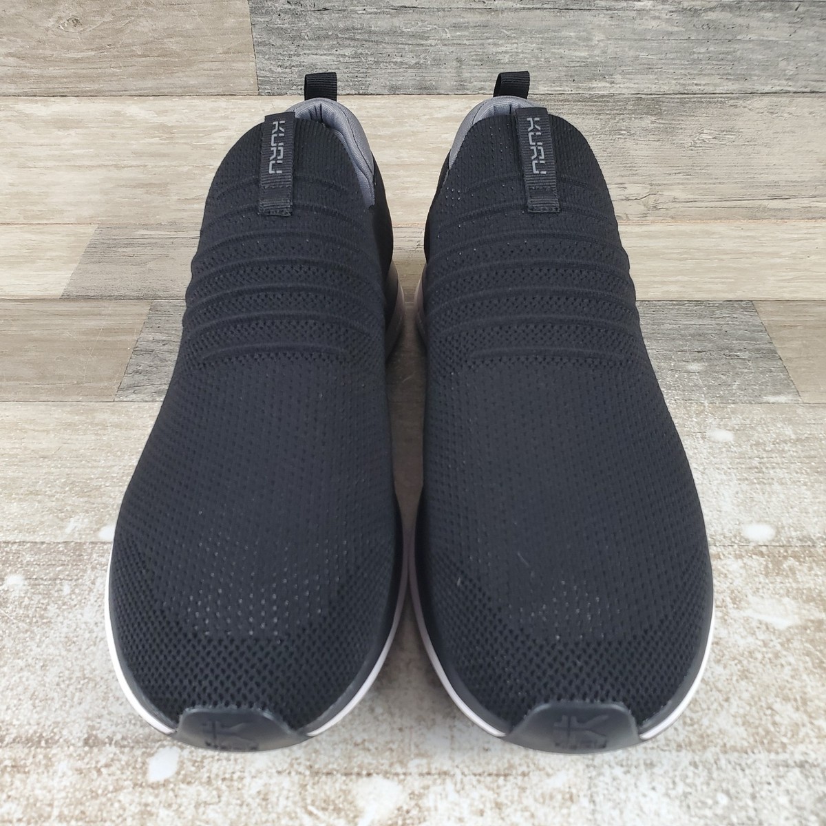 Kuru Atom Slip-On Mens Shoes Sz 10 M Running Jet Black Slate Gray