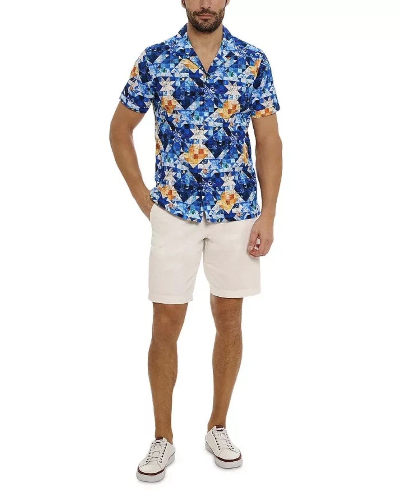 Robert Graham Sashiko Patchwork Print Regular Fit… - image 2