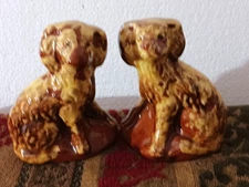 Vtg Lester Breininger Pottery Slipware Dogs Signed and Dated 2000 Robesonia, PA