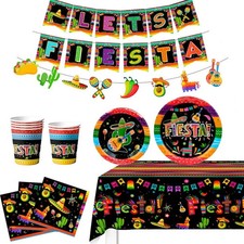 Mexican Fiesta Party Decoration Fiesta Party Supplies Tableware Plate Tablecloth