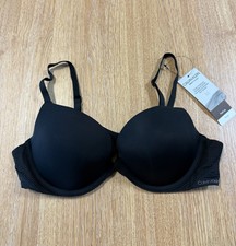 Image of Calvin Klein Women's Plunge Push Up Bra In Black Size 34B