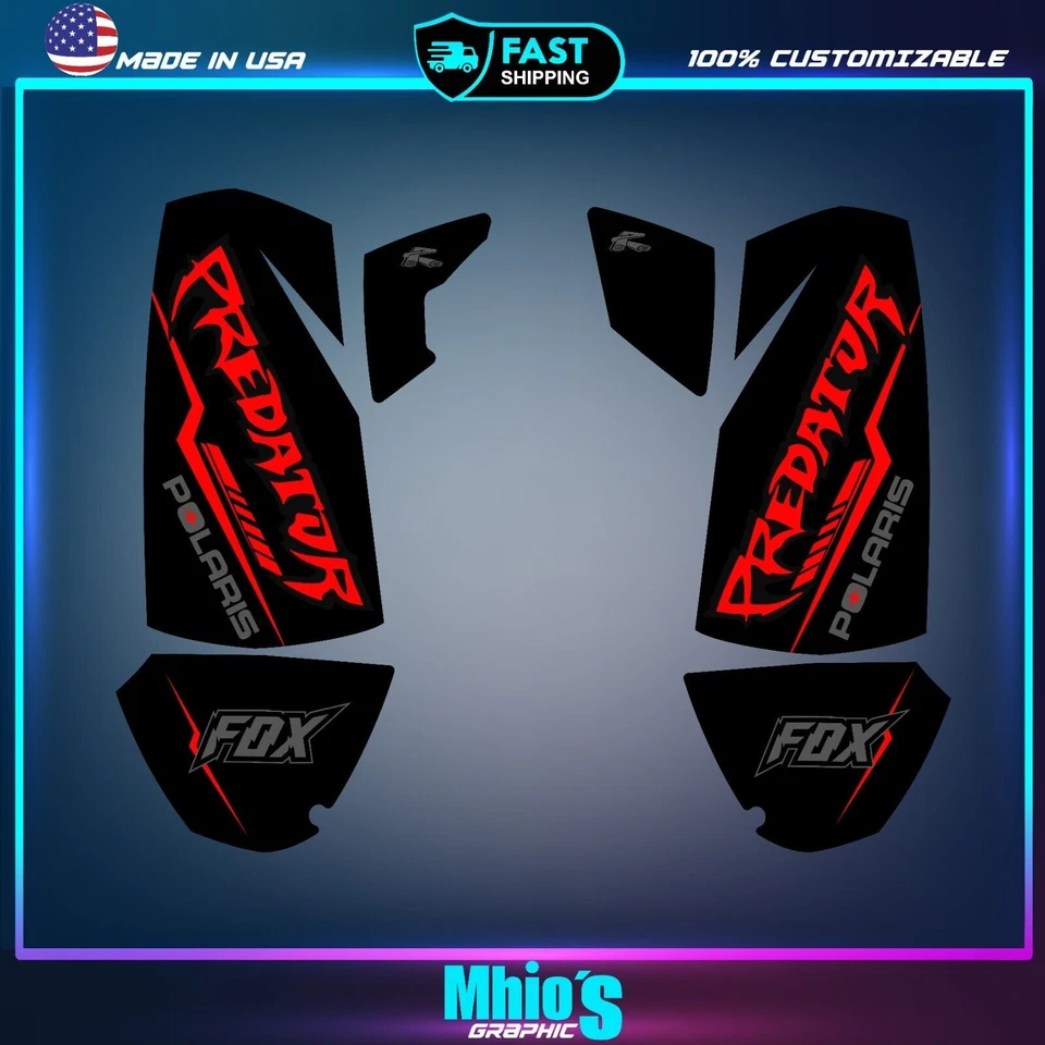 Polaris Predator 500 graphics full decals stickers kit atv — 第 2/4 张图片