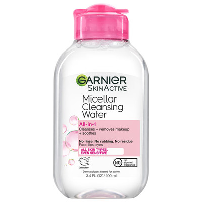 Garnier Micellar Cleansing Water 3.4oz Makeup Remover Face Cleanser