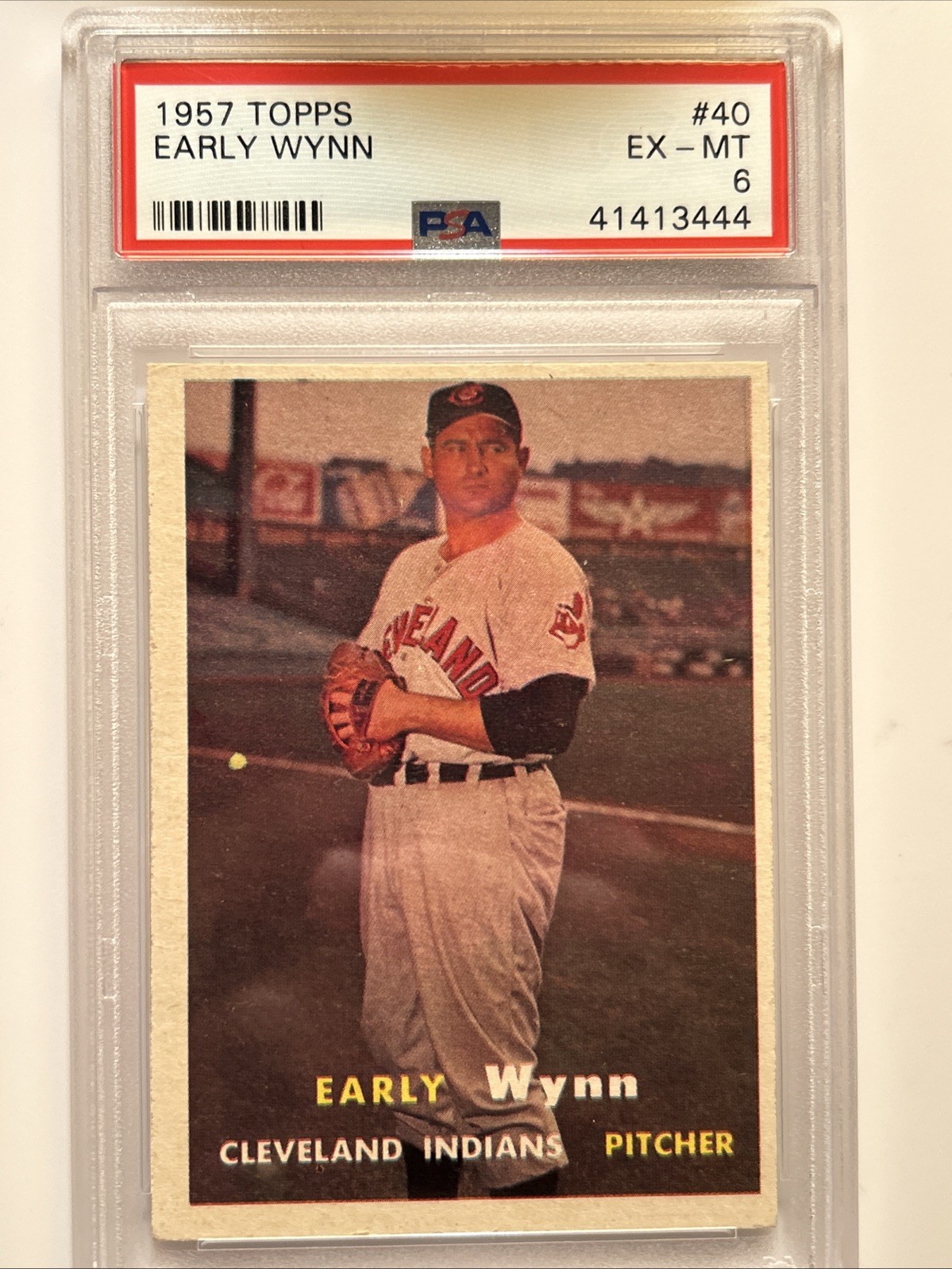 1957 Topps Early Wynn #40 PSA 6 HOF Cleveland Indians