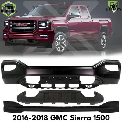 Front Bumper Paintable & Valance Textured Kit For 2016-2018 GMC Sierra 1500