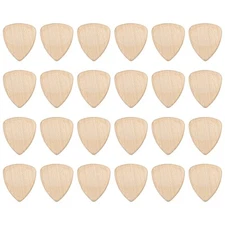 24 Pcs 3.0mm Ultra Maple Wood Groove Guitar Pick, Light Maple Wood Color