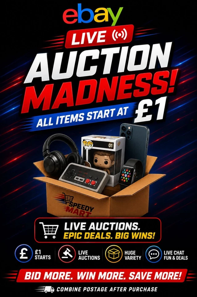Live Auction Madness | All Items Start at £1 | Combined Postage Offer