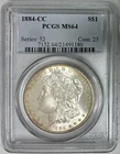 1884-CC Morgan Silver Dollar, PCGS MS-64