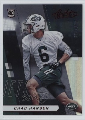 2017 Panini Absolute Rookie Spectrum Red 10/100 Chad Hansen #159 Rookie RC 7wk