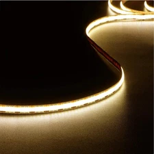 5V USB LED Light Strip 4.9ft, 480LEDs Warm White Dotless COB String, Flexible...