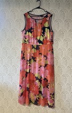 Lane Bryant Women's Floral Sleeveless Round Neck Maxi Dress Size 20 Plus Sized