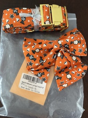 Babole Pet Halloween dog collar with bow. 16-26 inches for XL dog