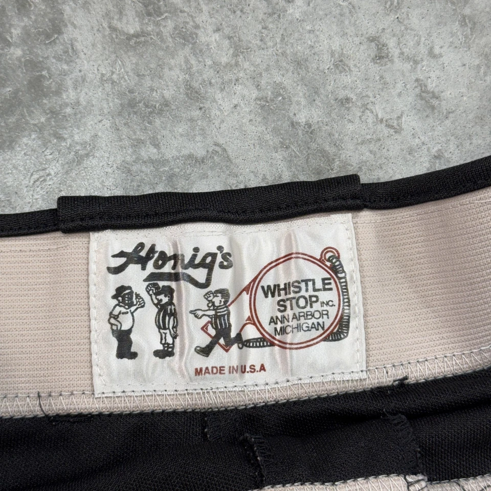 Honig's Shorts Mens Large Black Polyester Referee Uniform Made USA Whistle Stop - Image 3 of 4