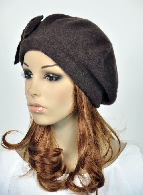 M10 Cute Bow All-Purpose Wool Women's Winter Dress Hat Beanie Beret Cap ...