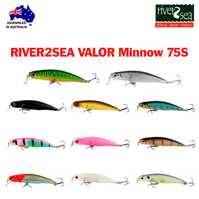 RIVER2SEA VALOR Minnow 75S 7.5 cm, 11 g Australian Sinking Fishing Wobbler