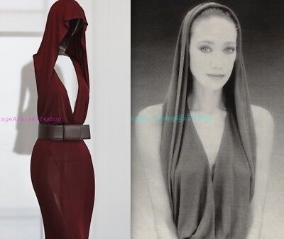 ALAiA VINTAGE Spring 1984 VISC0SE HOODED BACKLESS FISHTAIL ALAiA VINTAGE Spring 1984 VISC0SE HOODED BACKLESS FISHTAIL